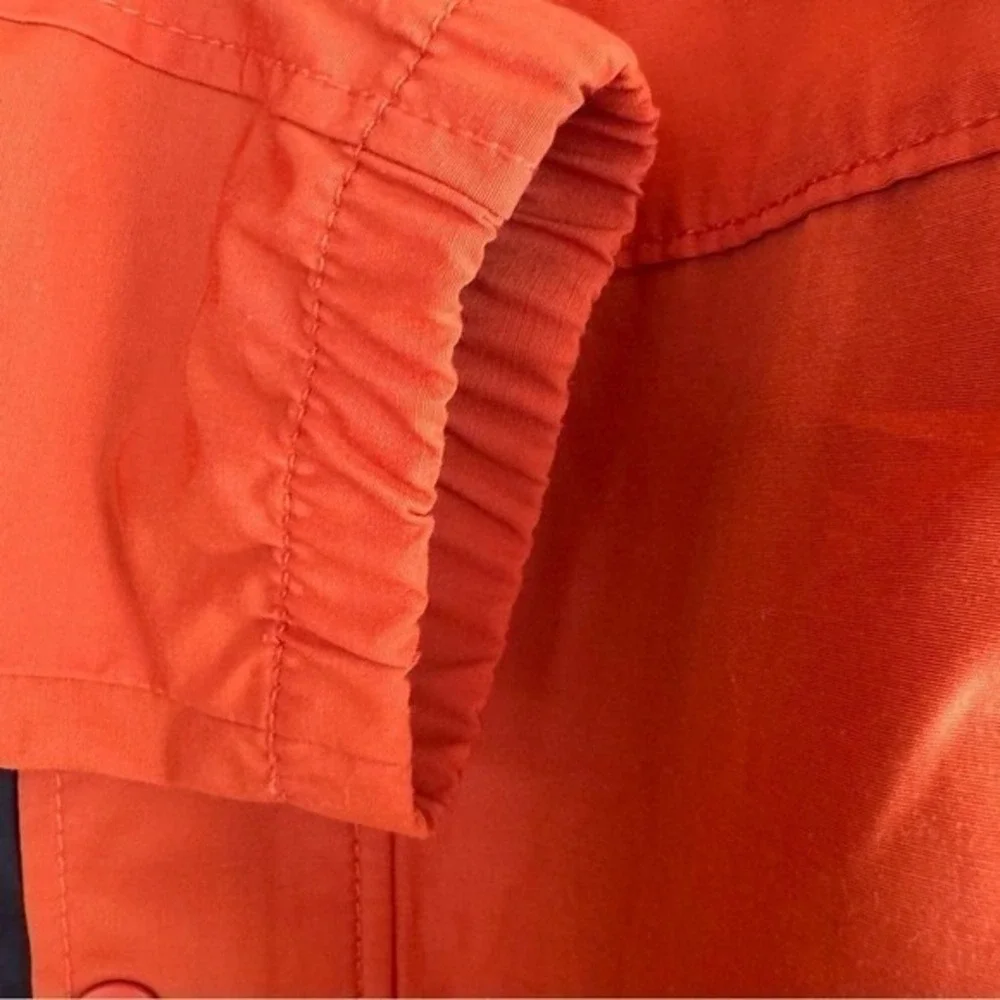 Old Navy Windbreaker Orange Kids XL NWT Hooded Zip Camping Play Hike Bears Game